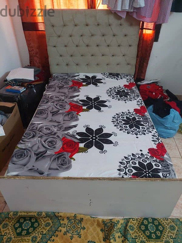 single bed with mattress rarely used urgent selling 0