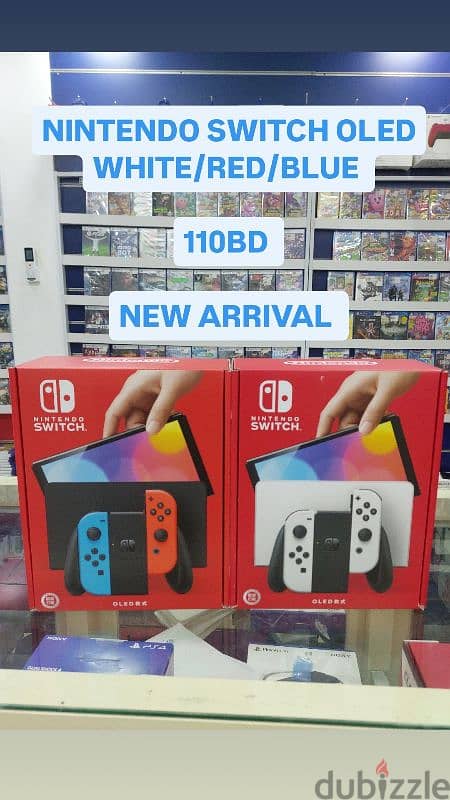 NINTENDO SWITCH OLED WHITE/RED/BLUE 0