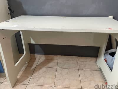 Used White Wooden Desk