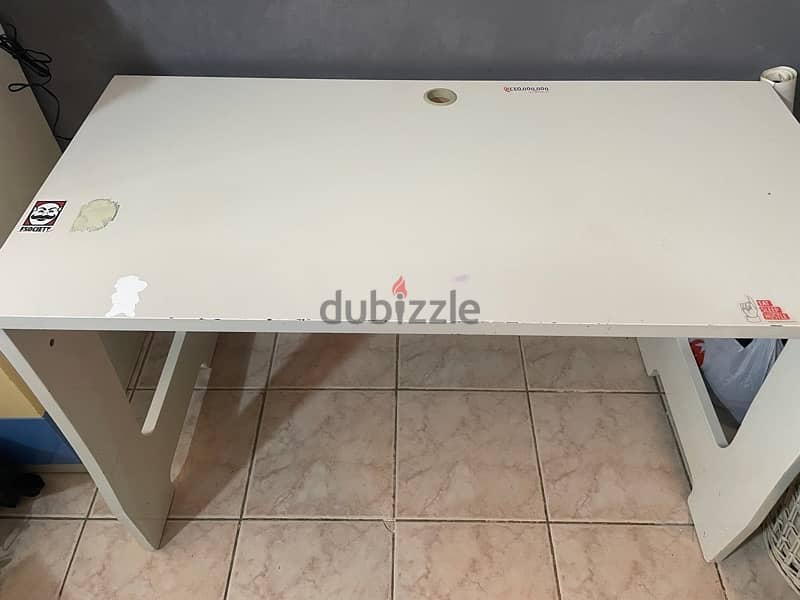 Used White Wooden Desk 1