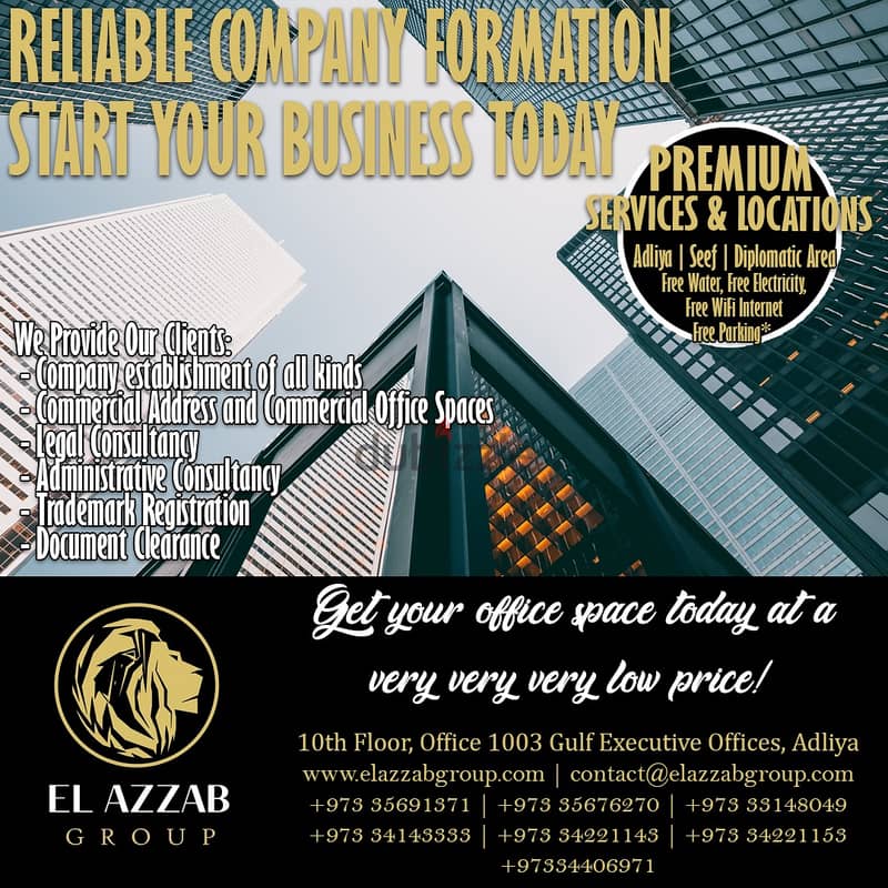 Fast and best service to establishing your company in Bahrain BD49. 0