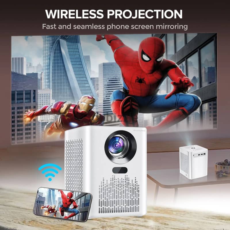 Smart Projector with Android System, Projector with WiFi & Bluetooth 0