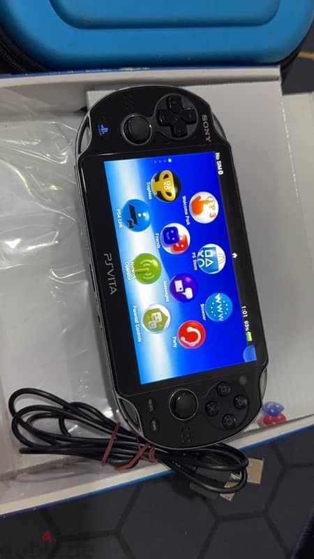 sony psvita 1104 with: box bag usb charger 128gb 0