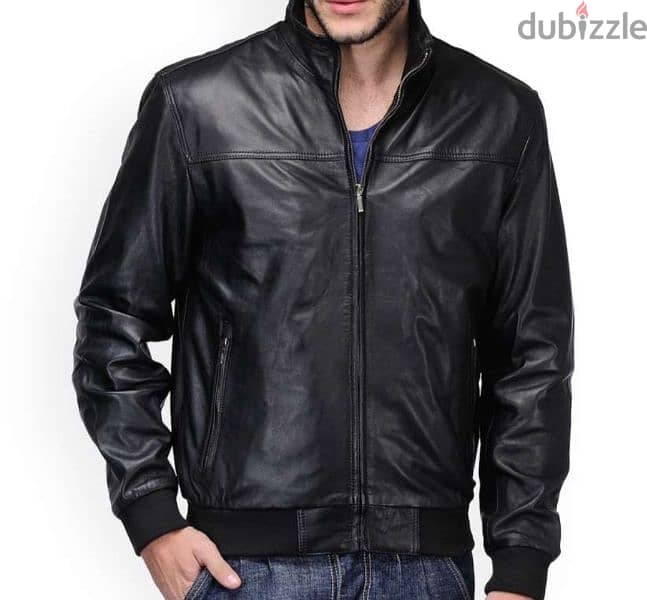 Leather jacket for slim fit men size medium/large 0