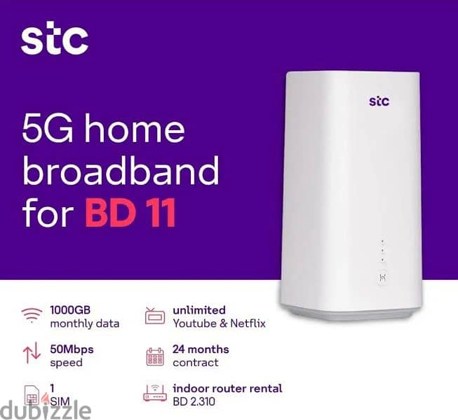 STC 5G, 3 Data Sim plan, 2 Data Sim plan, 5G Home broadband plan fiber 8