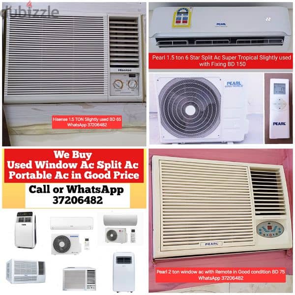 Hisense 1.5 ton window ac and other items for sale with Delivery 0