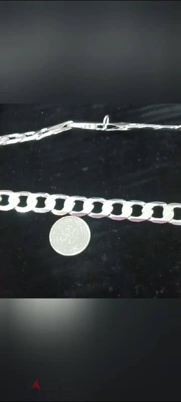 سلسلة رجالية فضةSilver men's chain 4