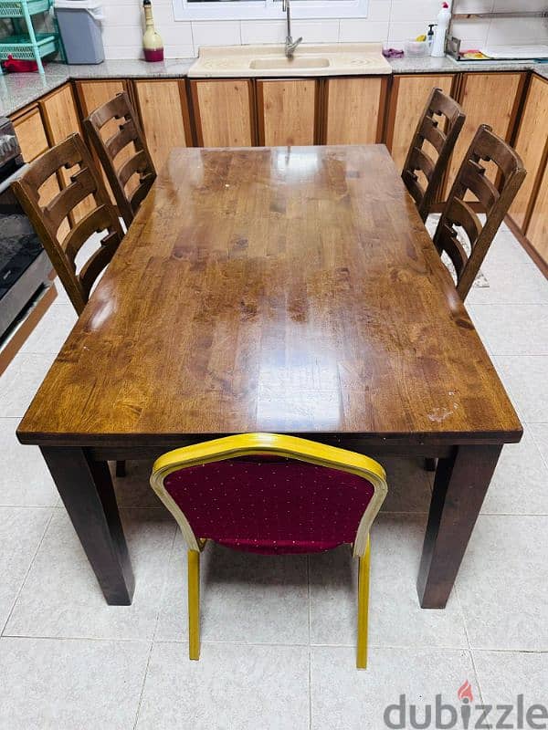 (36216143) Big Dining table with 5 chairs as you can see in the pictur 3