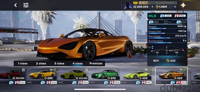 Carx street account for sale with 1.88 million cash ( not unlimited ) 0