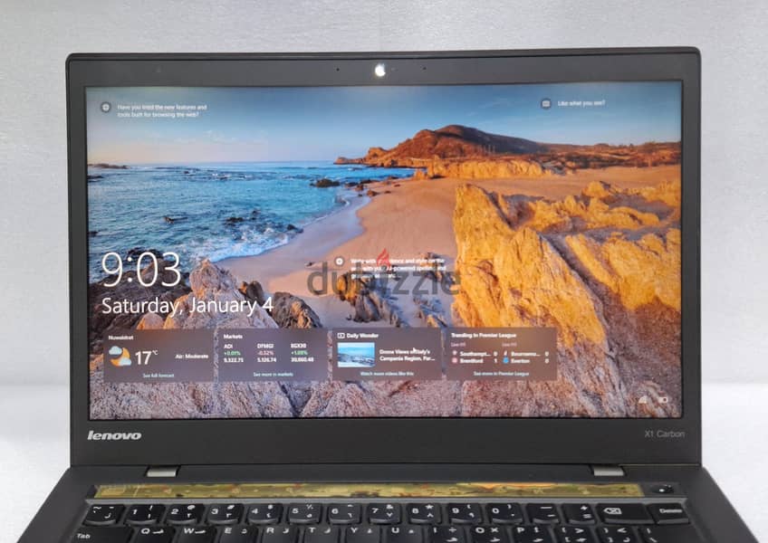 LENOVO X1 Carbon Laptop 8GB DDR4 RAM M. 2 256GB SSD 14" HD+ LED Screen 9