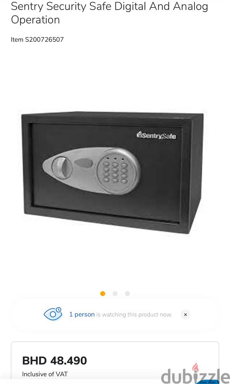 Carefully Used Sentry Security Safe With Both Digital And Analog Oper 2