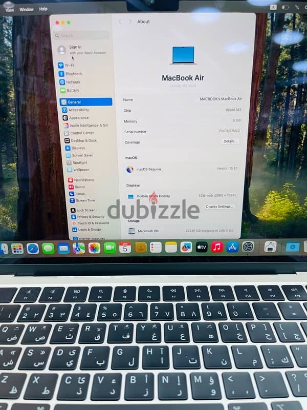 Used MacBook Air 13inch M3 256GB 6