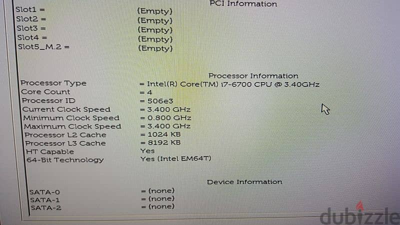 DELL 7040 i7 6700 6 GEN NO HDD 8GB RAM 3