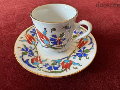 2 New Sets coffee Cups Kutahya Turkish Porcelain– Collectible Handmade