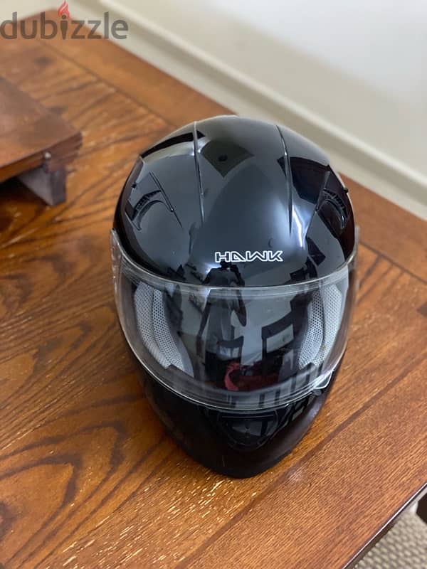 Black Dot Hawk Motorcycle Full Face Helmet Medium size, Snell ST-1150 0