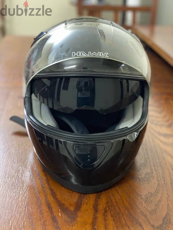 Black Dot Hawk Motorcycle Full Face Helmet Medium size, Snell ST-1150 5