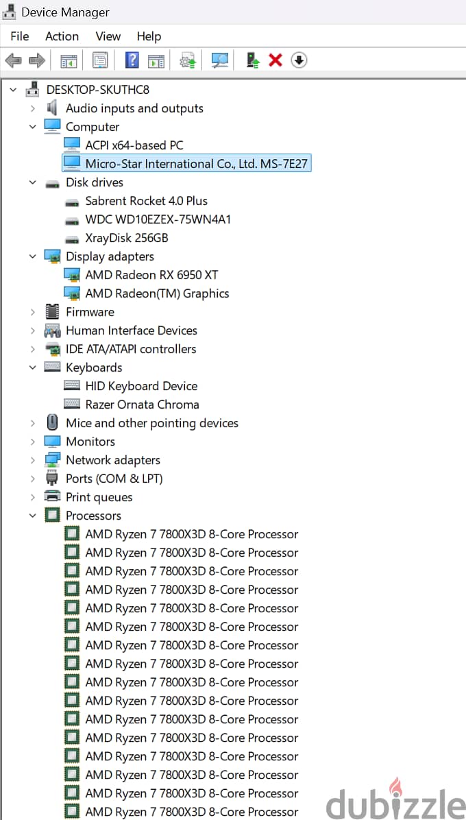 Gaming PC For Sale | 7800x3d | 6950 XT | 4tb SSD 1