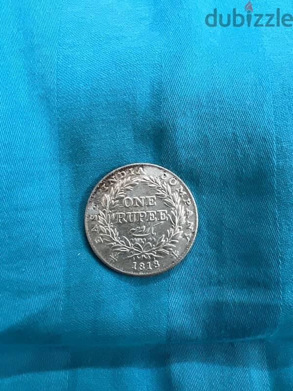 1818 edward silver one rupee 0