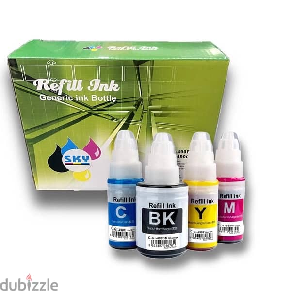 Set of 4 Color Ink Refill for Canon Printers - Free Delivery 1