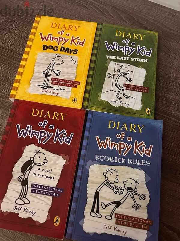 Diary of a Wimpy Kid 4 books set 0