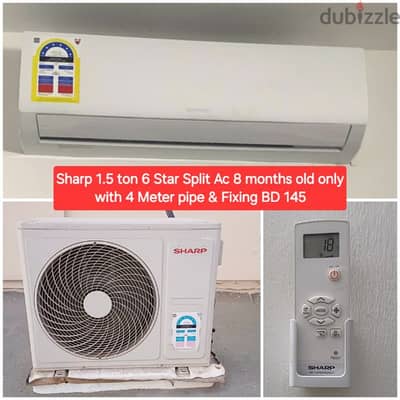 Sharp split ac 1.5 ton 6 star 8 months used and other items for sale