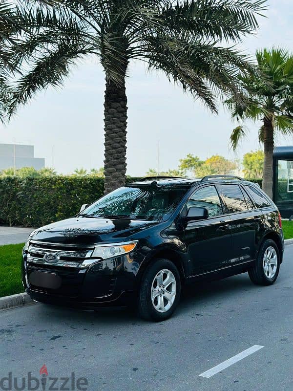 Ford Edge 2013 model. Compact SUV Jeep in very large rear seat with AC 2