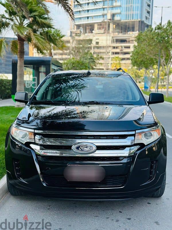 Ford Edge 2013 model. Compact SUV Jeep in very large rear seat with AC 4