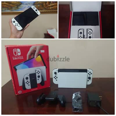 Nintendo Switch Oled white edition full set 64gb