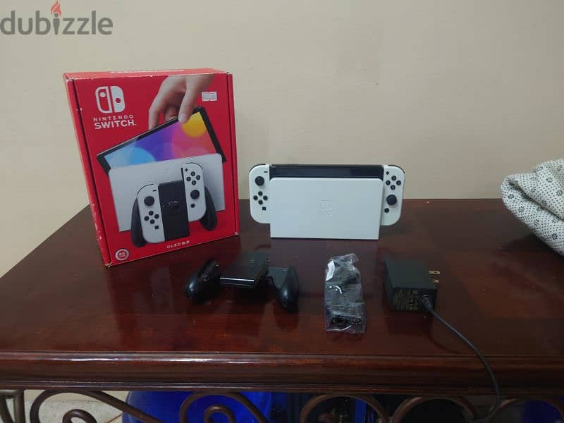 Nintendo Switch Oled white edition full set 64gb 2