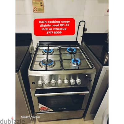 IKON cooking range and other household items for sale with delivery