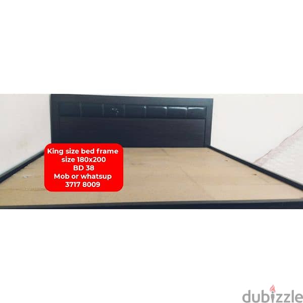 Bed frame king size and other household items for sale with delivery 0