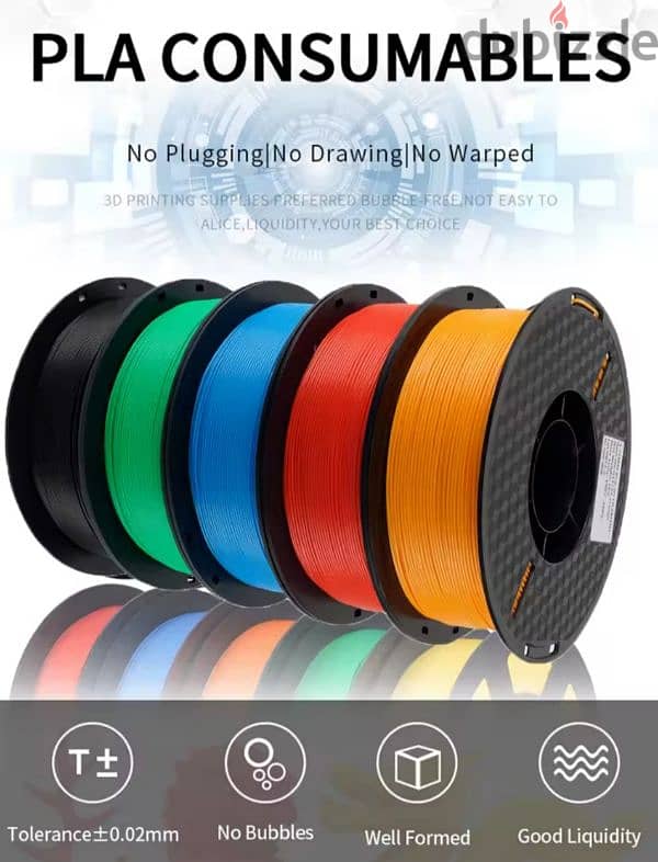 PLA filament black and grey color for 3d printer 2