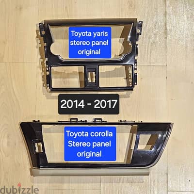 Toyota corolla and Toyota yaris  Stereo panel original 2014 to