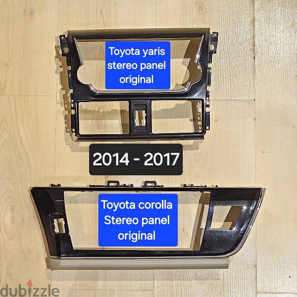 Toyota corolla and Toyota yaris  Stereo panel original 2014 to 0