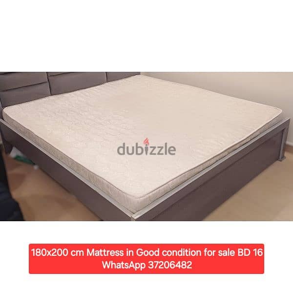 120×200 cm Bed with Mattresss and other itemss for sale with Delivery 5