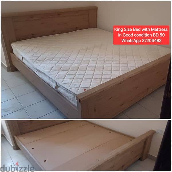 120×200 cm Bed with Mattresss and other itemss for sale with Delivery 8