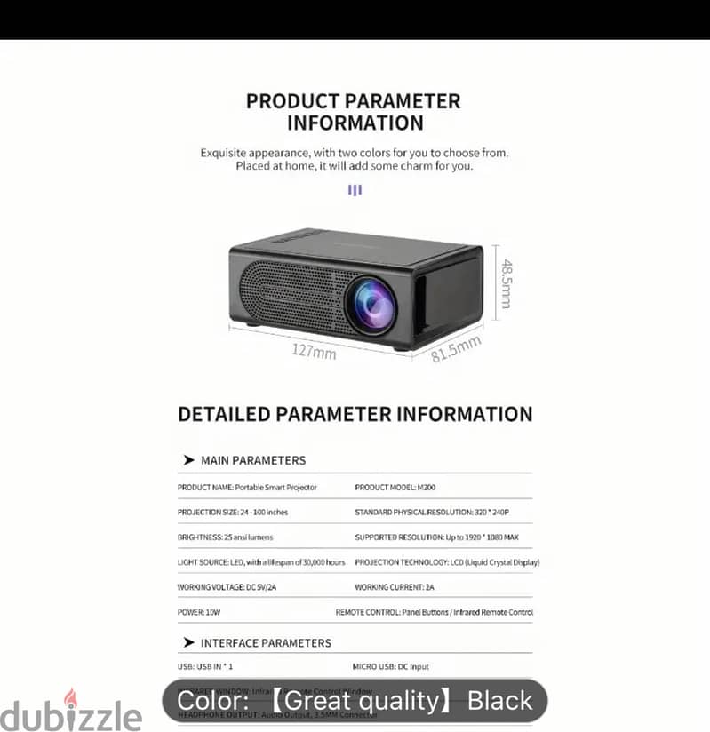 HD mini projector for mobile and laptop 2