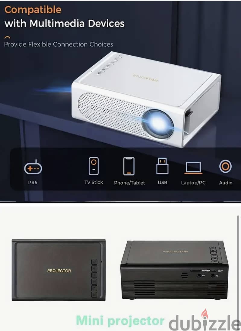 HD mini projector for mobile and laptop 8