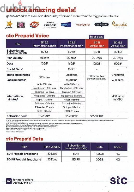 STC 5G Postpaid and Prepaid Sim plan's available with delivery. 1