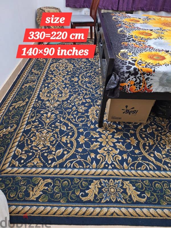 Carpet size  130×90 inches  330×220 cm In good condition 25 BD 1