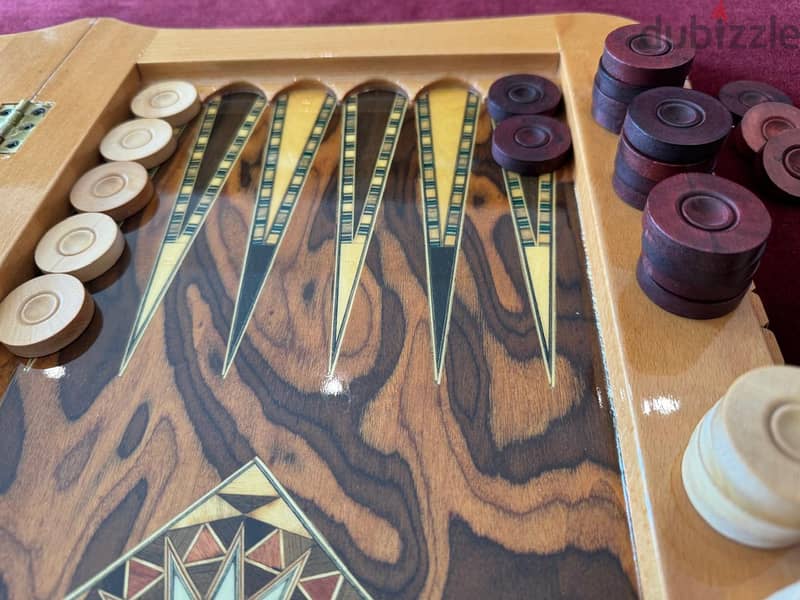 New Handmade Backgammon-Helena Wood Art Turkey, Collectable 12