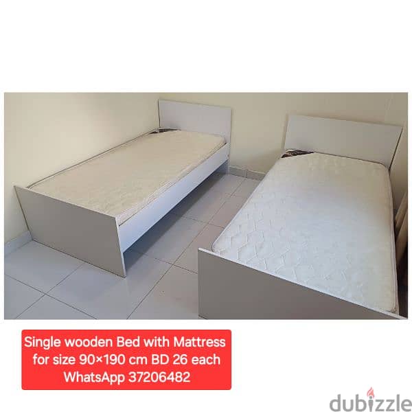 King size bed with Mattress and other items for sale with Delivery 2