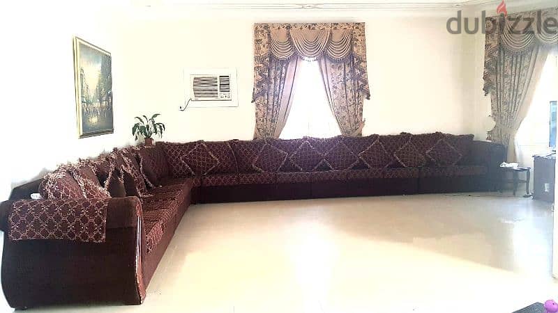 Used L shape sofa for sale ,, مقعد بشكل L 0