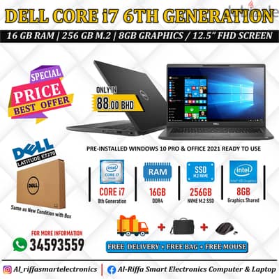 DELL Core i7 Business Laptop 16GB RAM Intel 8GB GPU Smart Card Reader