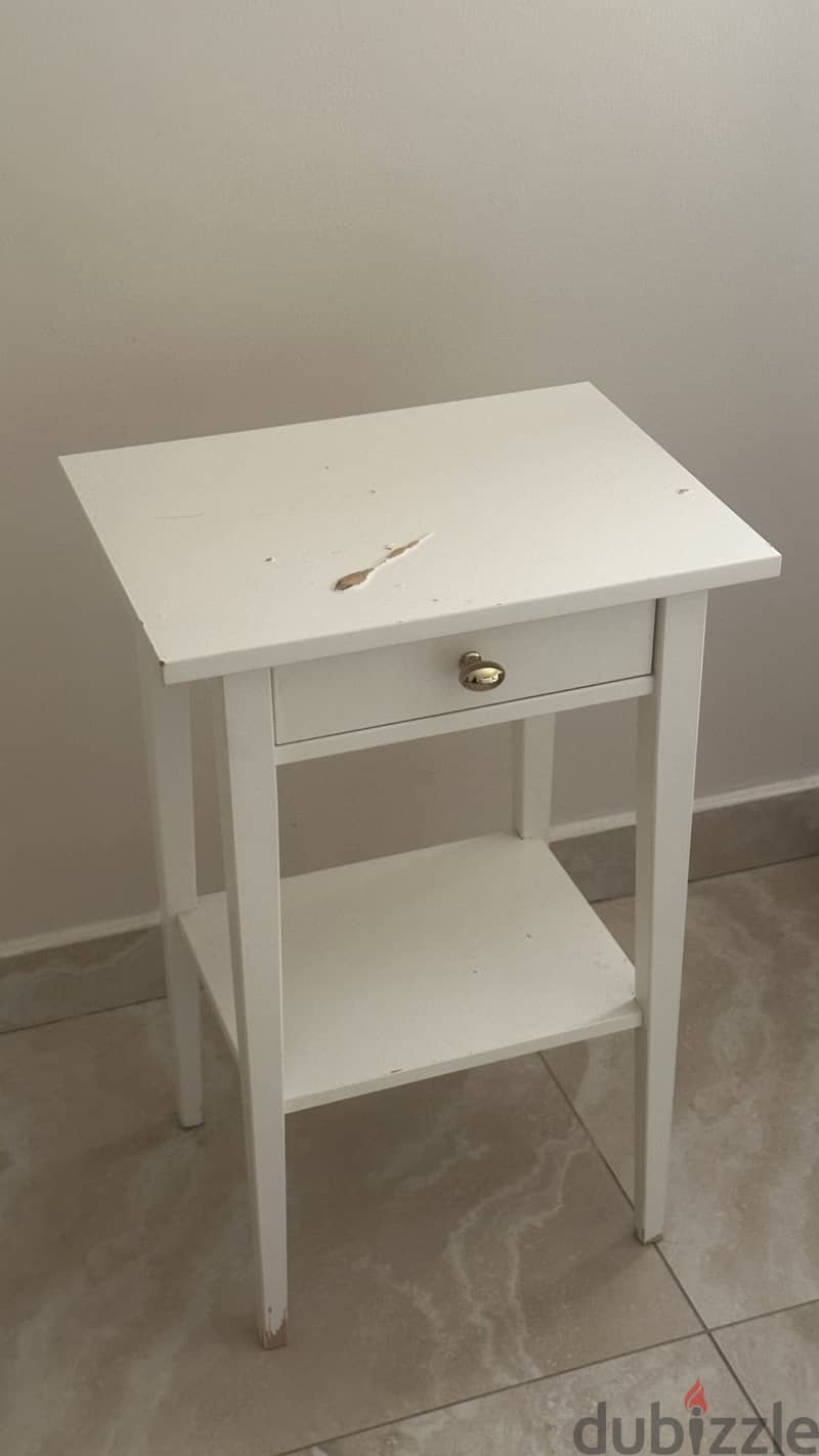 Ikea white bedside table 1