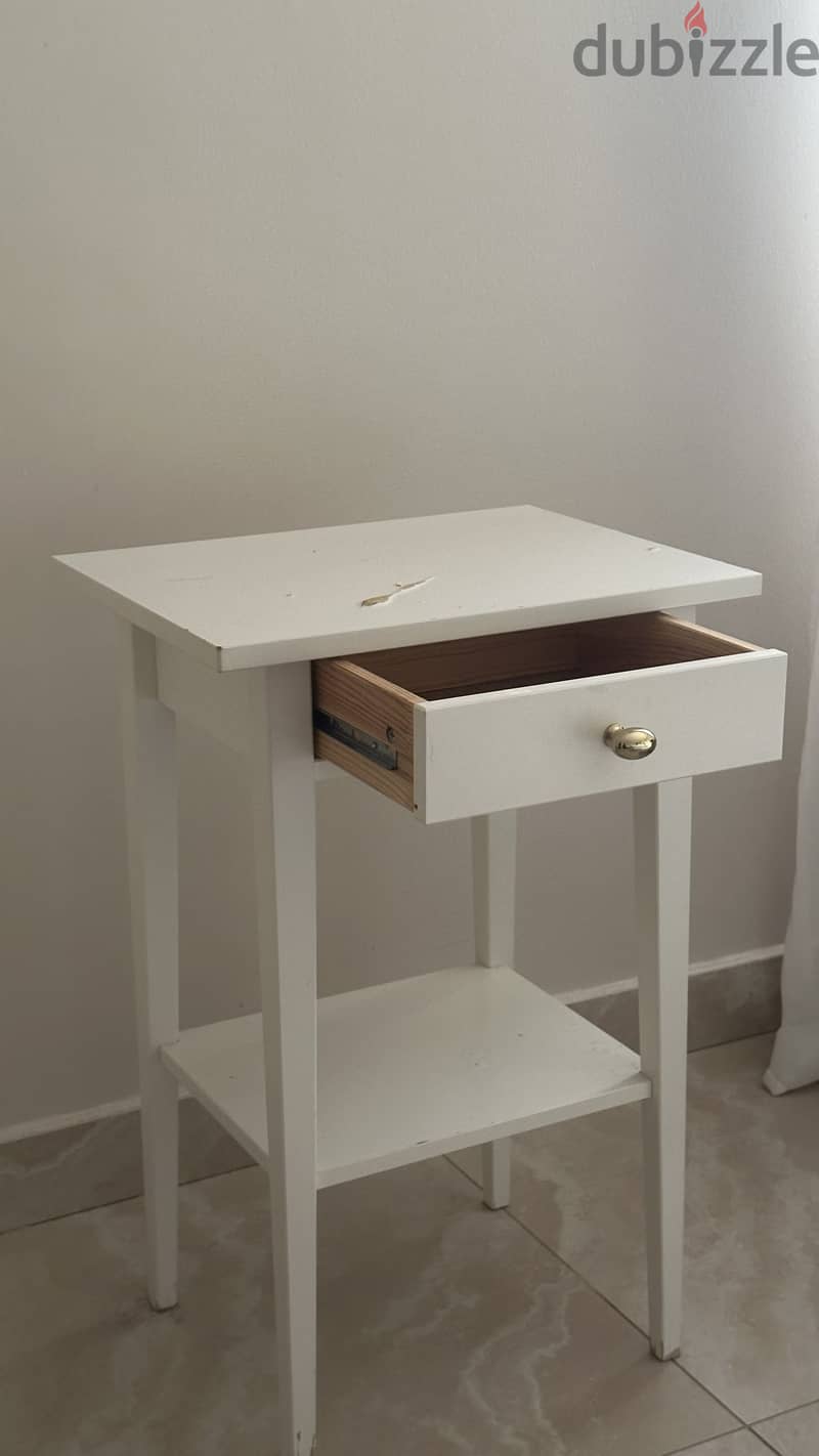 Ikea white bedside table 3