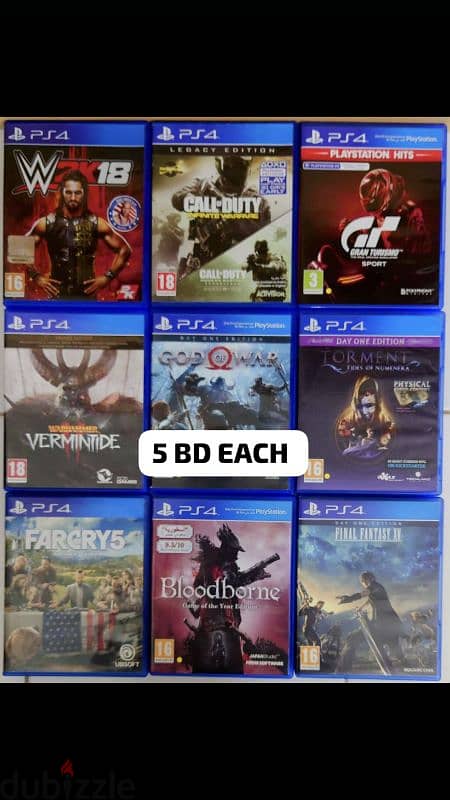 Ps4 Games Excellent Condition ps5 compatible (PlayStation) 4