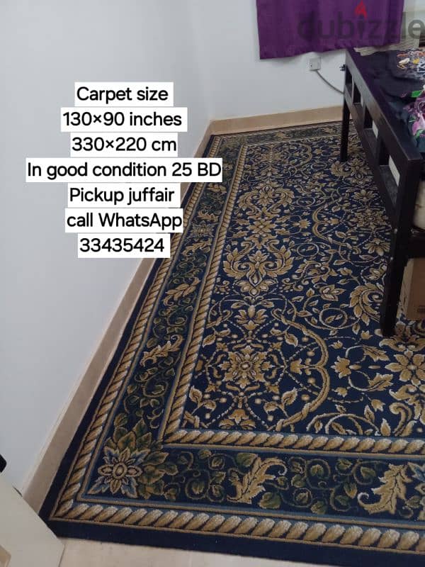 Carpet size  130×90 inches  330×220 cm In good condition 25 0