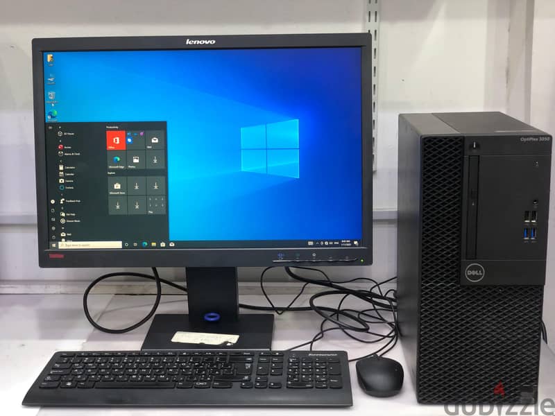 DELL Core i7 6th Gen Computer Set with 22" Monitor 08GB RAM+256GB SSD 1