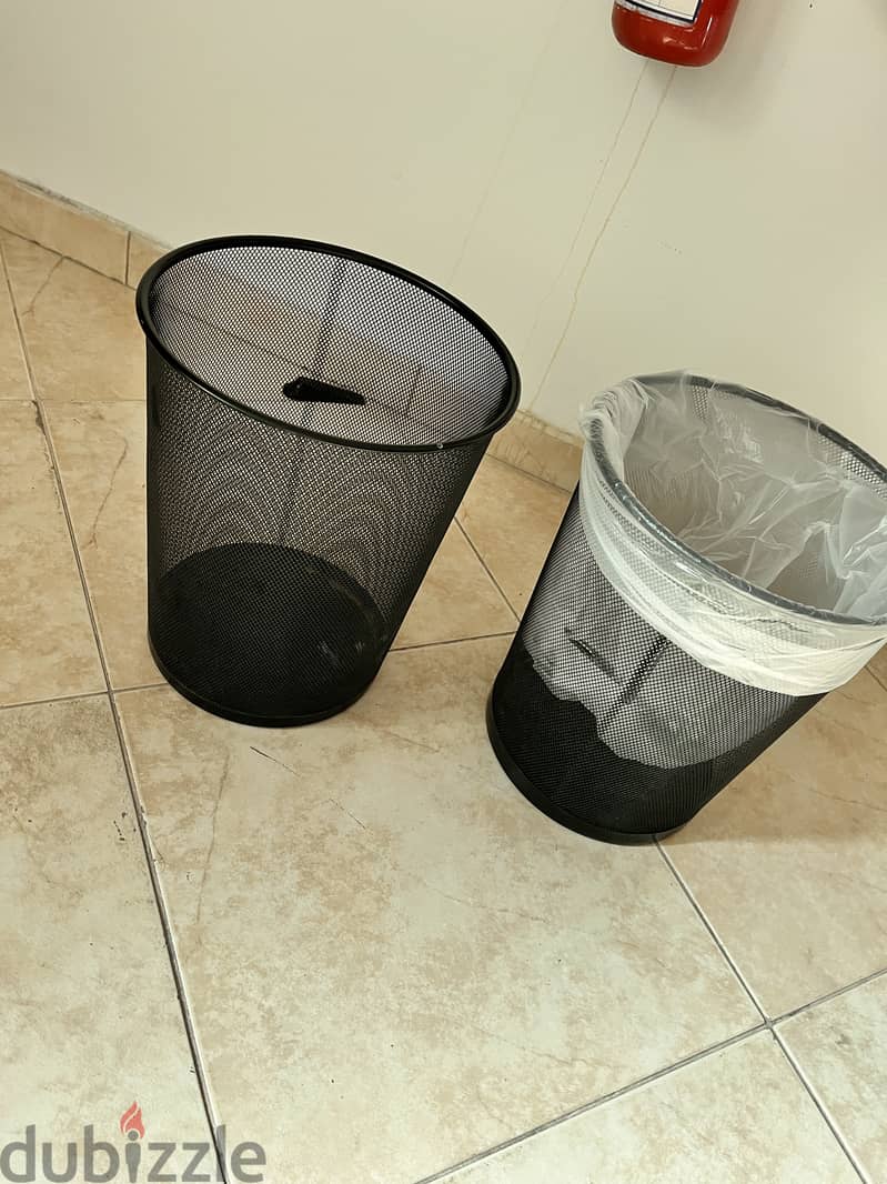 3 wire mesh waste bins 4